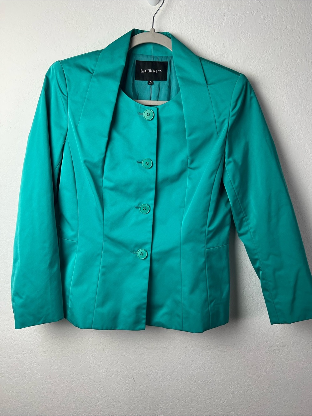 Lafayette 148 New York Teal Turquoise Blazer Jacket